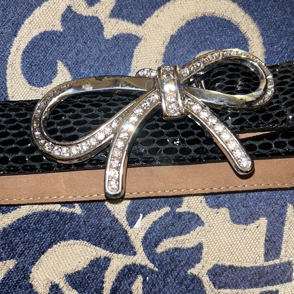 Brighton black reptile and silver ‘rhinestones’ belt - Picture 2 of 8